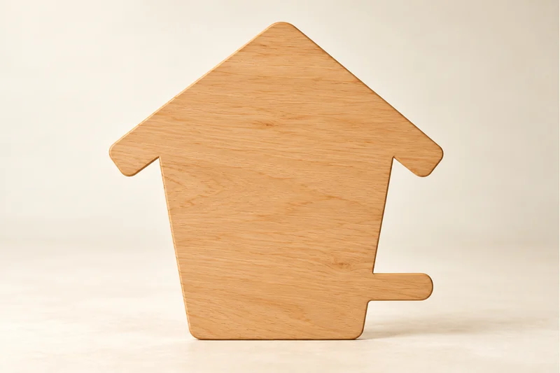 Garden birdhouse silhouette project visualization
